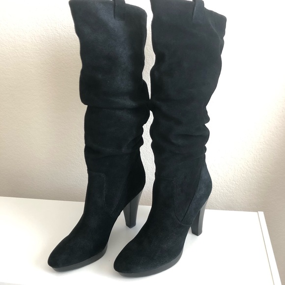 Charles David Black Suede Boots size 10 free shipping! - Picture 4 of 12